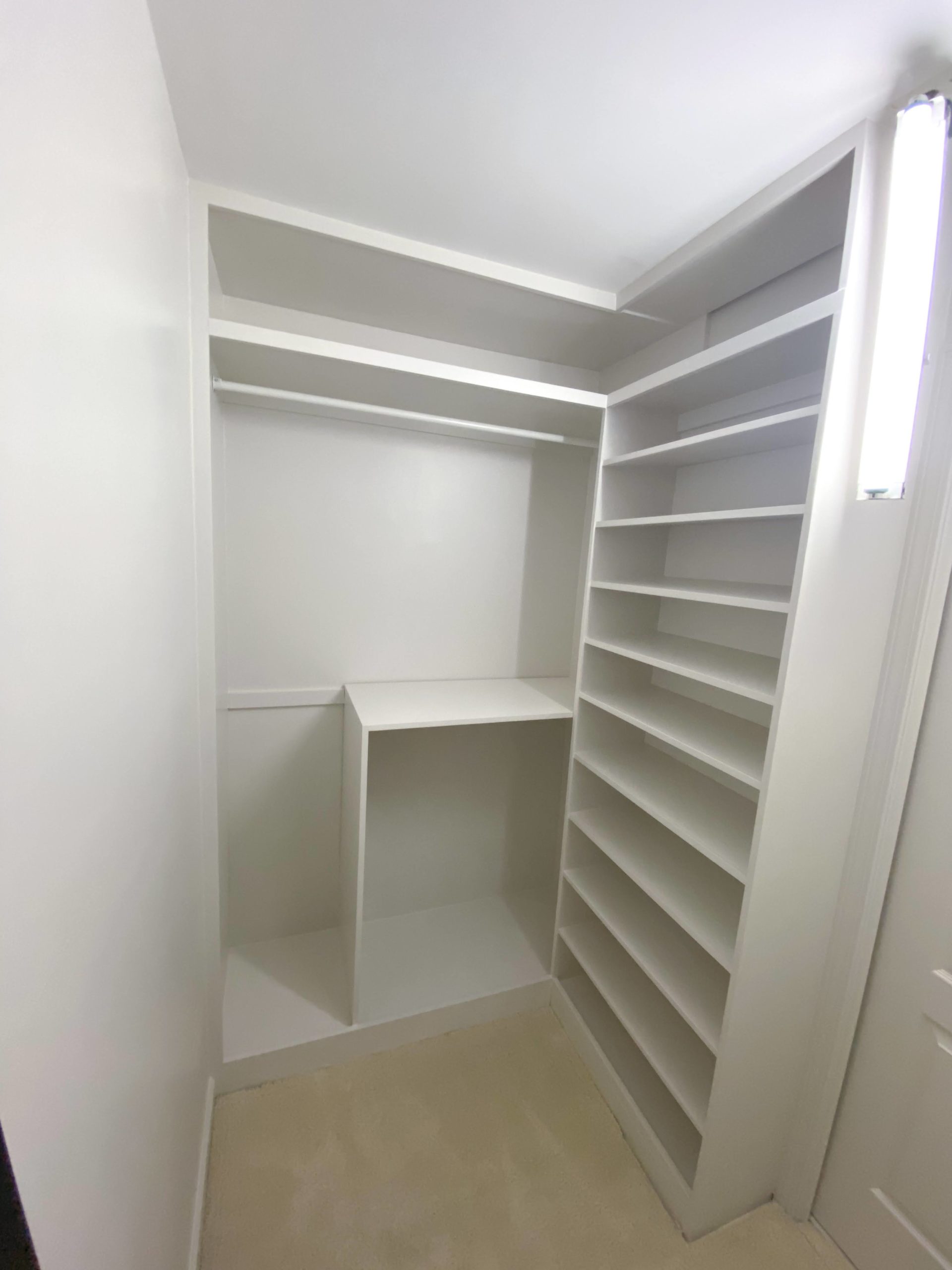 How To Build A Corner Shelf Closet In Any Standard Closet on a Budget