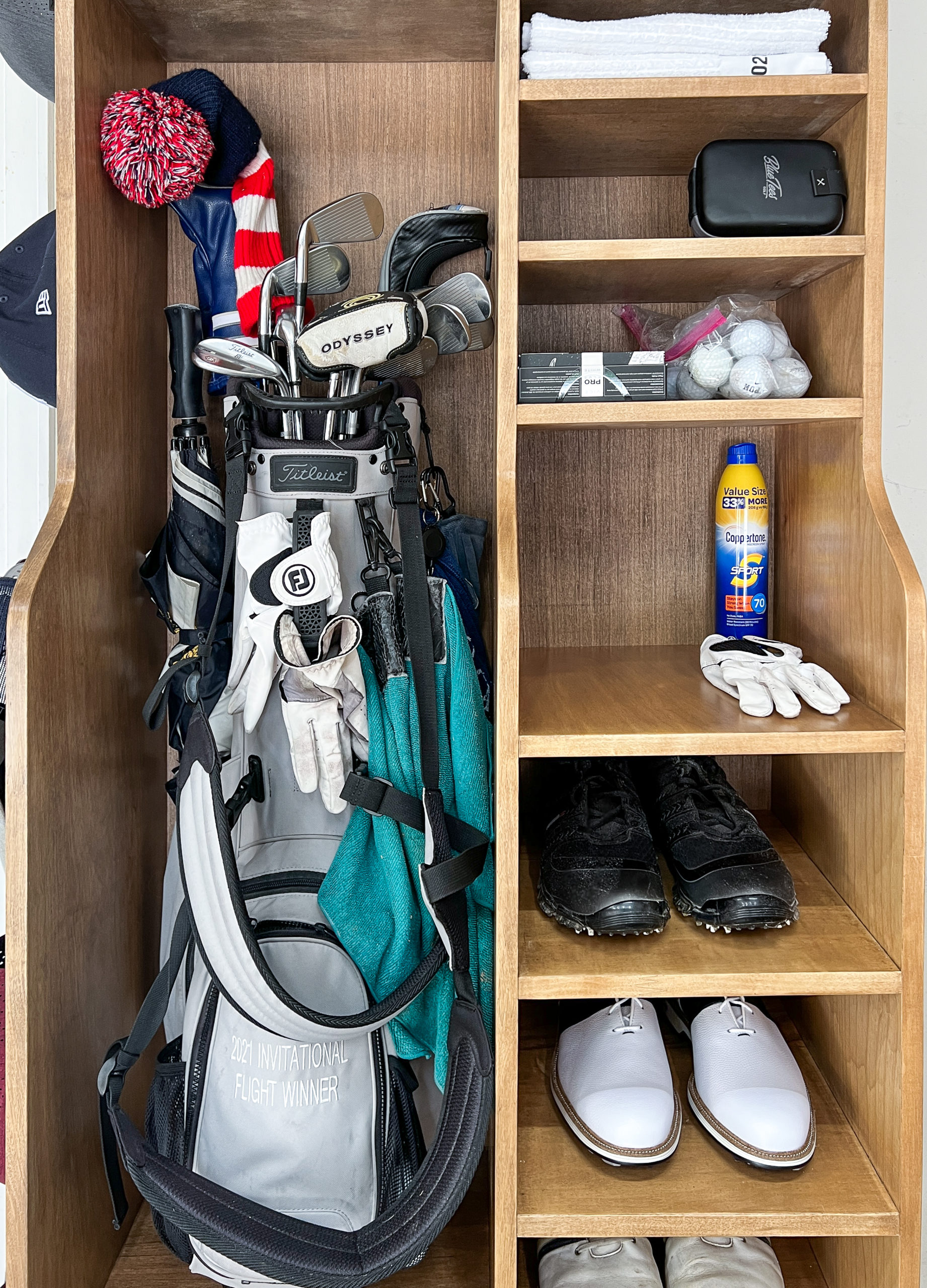 DIY Golf Gear Storage Rack  One sheet of Plywood and Simple