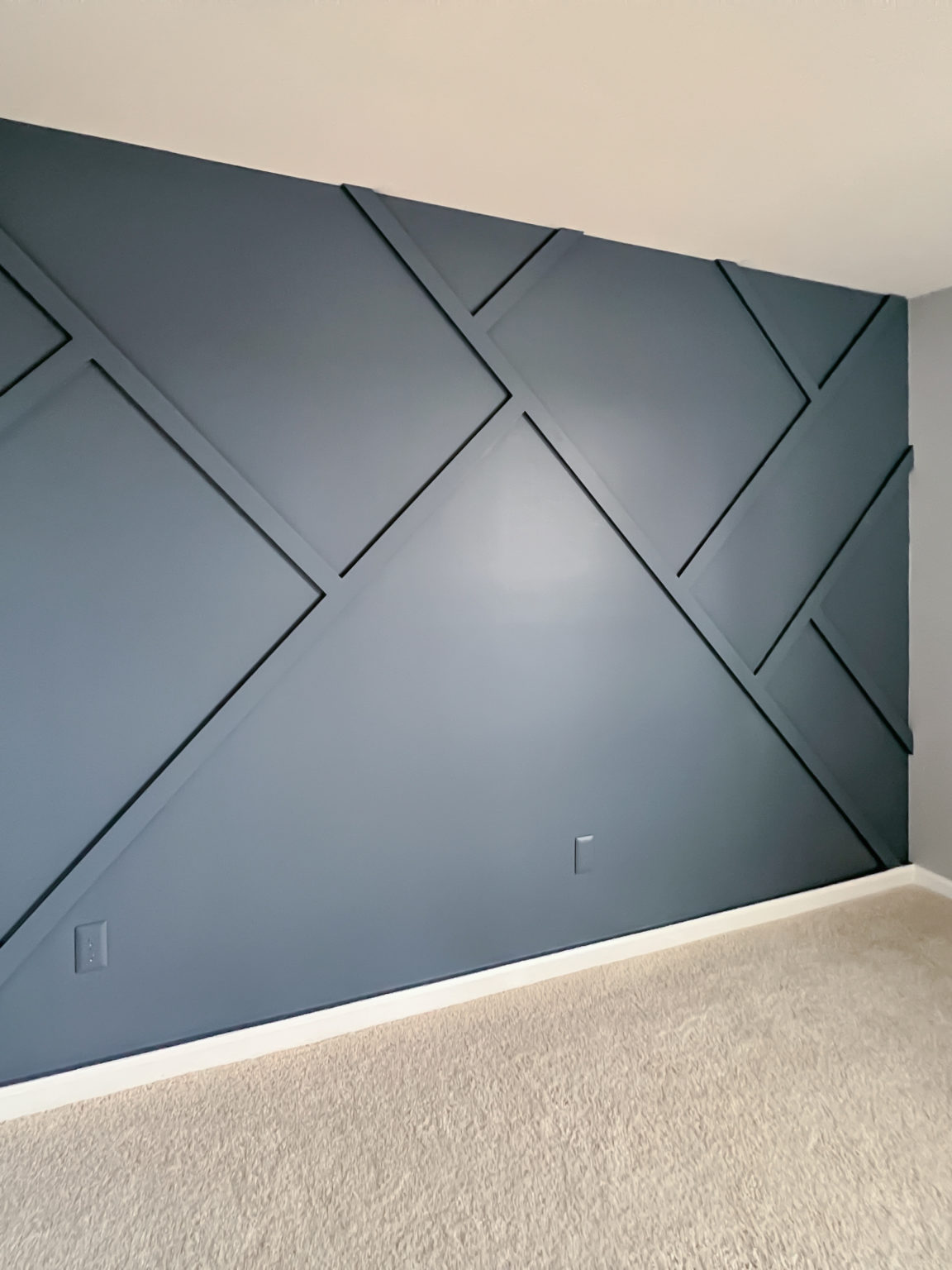 How to Build a Modern Angled Accent Wall - What BB Built