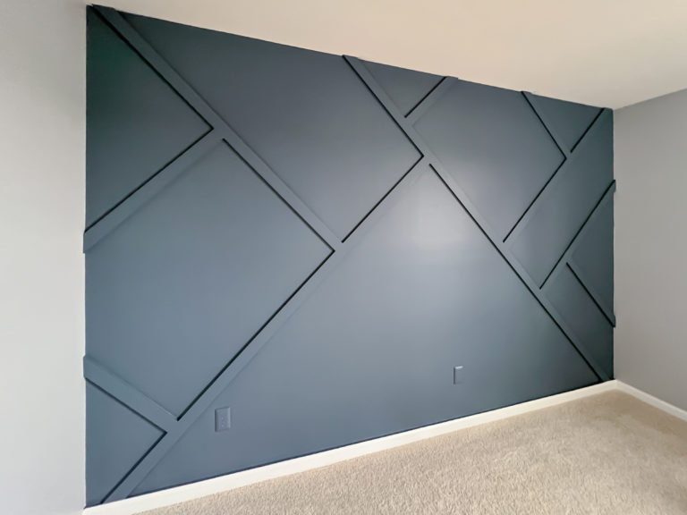 How to Build a Modern Angled Accent Wall - What BB Built